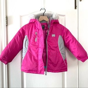 R Way toddler girls 3-in-1 hooded jacket coat system